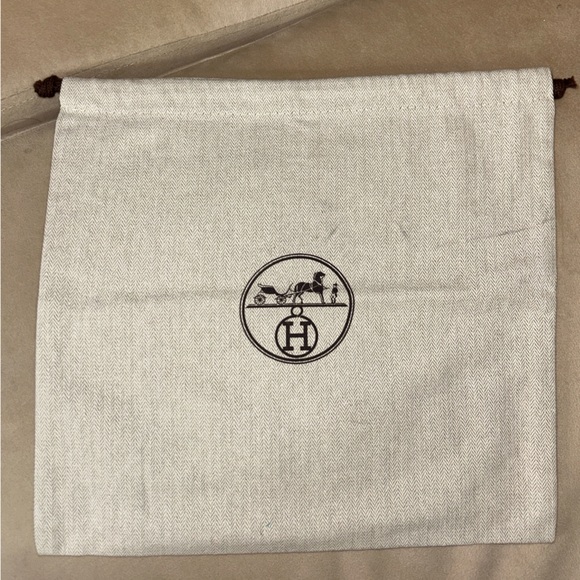 Hermes Cream and Brown Dust Bags - Picture 5 of 5